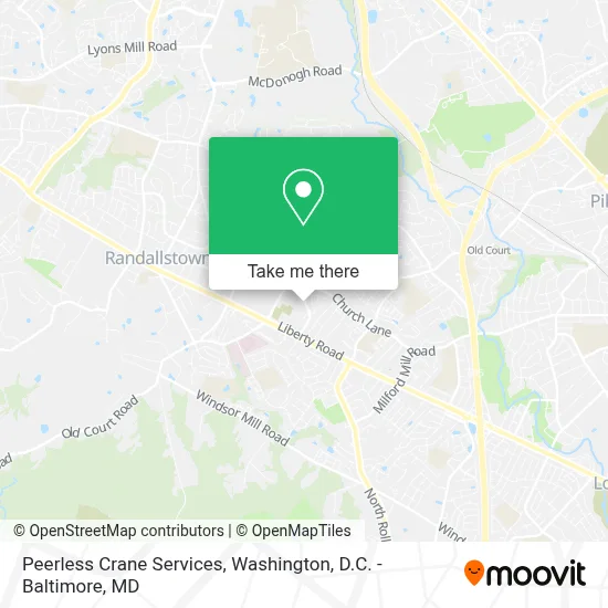Peerless Crane Services map