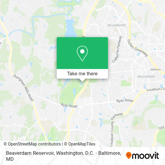 Beaverdam Reservoir map