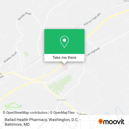 Ballad Health Pharmacy map