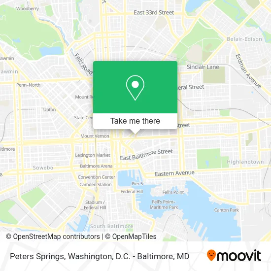 Peters Springs map