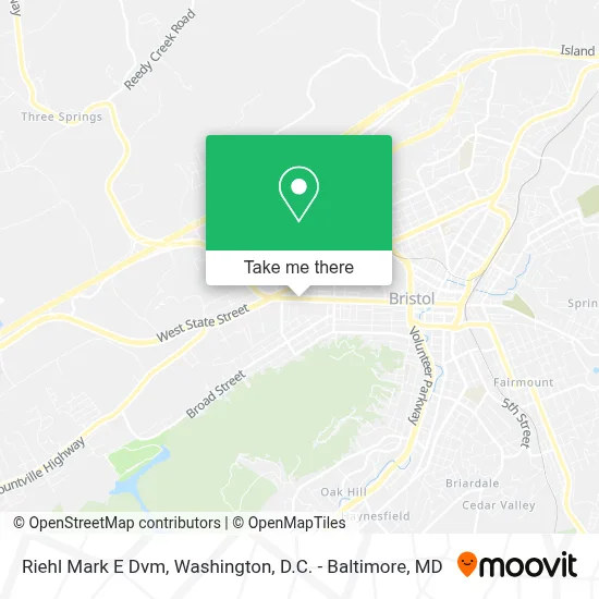 Riehl Mark E Dvm map