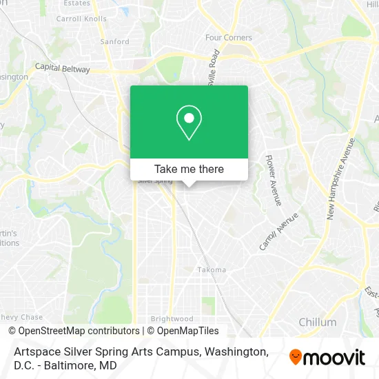 Artspace Silver Spring Arts Campus map