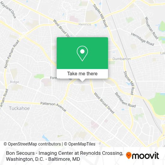 Bon Secours - Imaging Center at Reynolds Crossing map