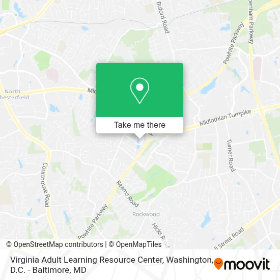 Virginia Adult Learning Resource Center map