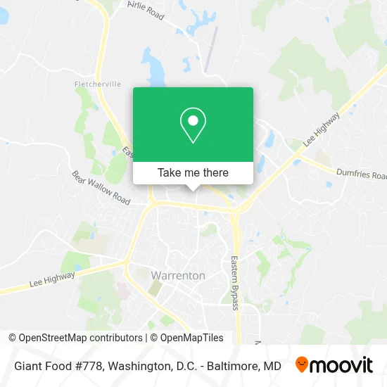 Giant Food #778 map
