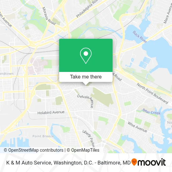 K & M Auto Service map