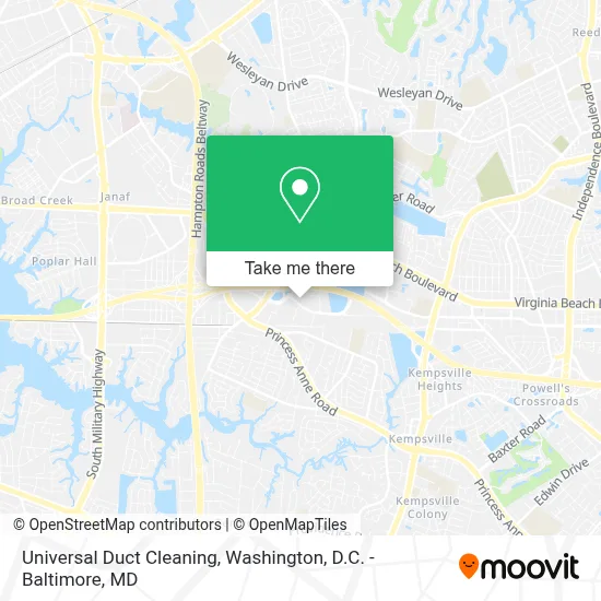 Universal Duct Cleaning map