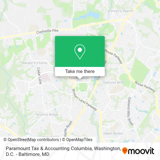 Paramount Tax & Accounting Columbia map