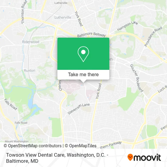 Towson View Dental Care map