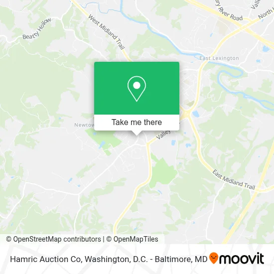 Hamric Auction Co map