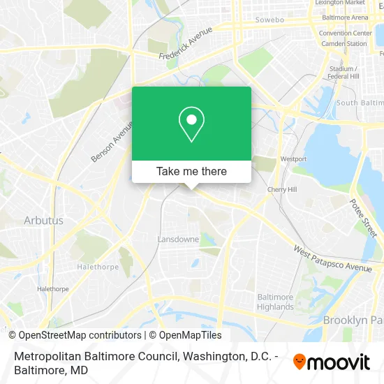 Metropolitan Baltimore Council map