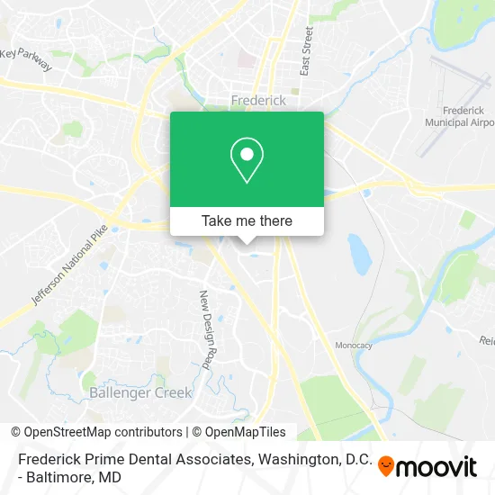 Frederick Prime Dental Associates map