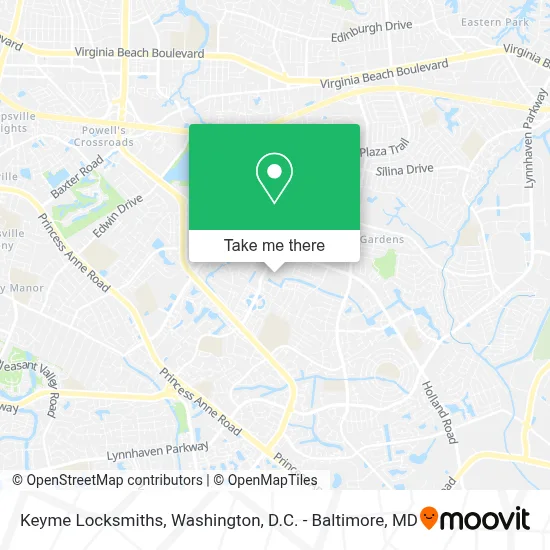 Keyme Locksmiths map