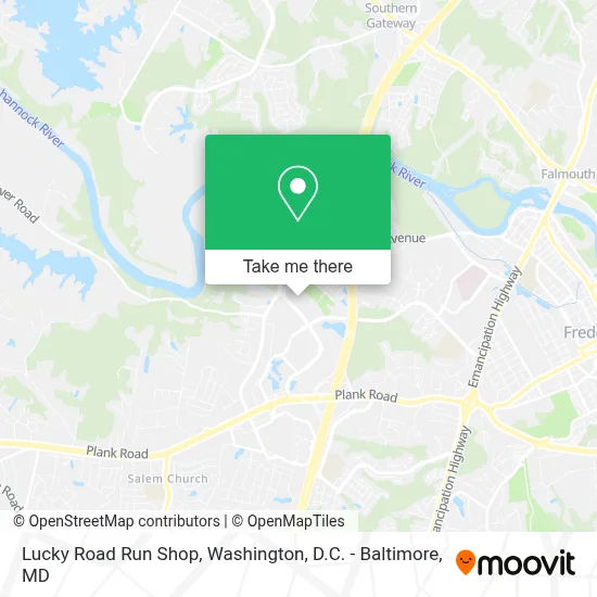 Lucky Road Run Shop map