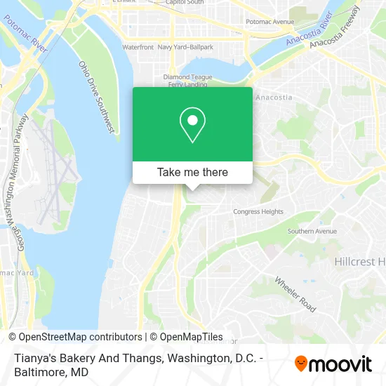 Tianya's Bakery And Thangs map