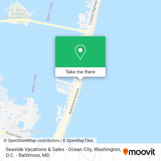 Seaside Vacations & Sales - Ocean City map