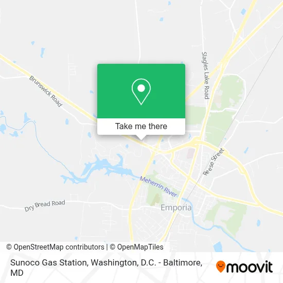 Sunoco Gas Station map