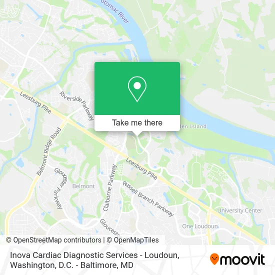Inova Cardiac Diagnostic Services - Loudoun map