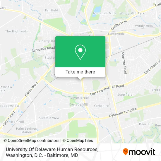 University Of Delaware Human Resources map