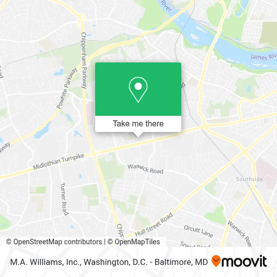 M.A. Williams, Inc. map
