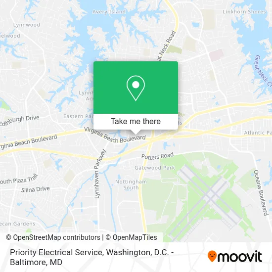 Priority Electrical Service map