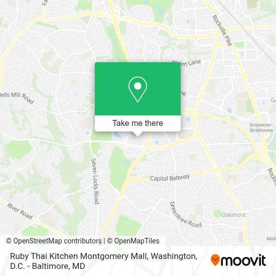 Ruby Thai Kitchen Montgomery Mall map
