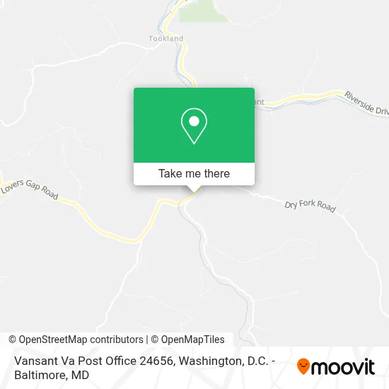 Vansant Va Post Office 24656 map