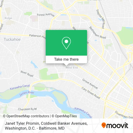 Janet Tyler Promin, Coldwell Banker Avenues map