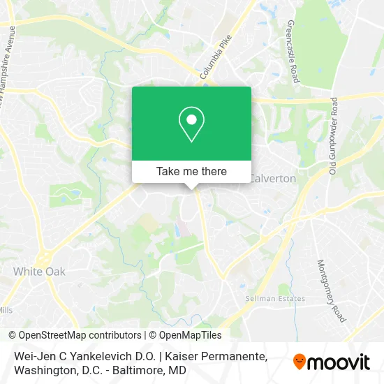 Wei-Jen C Yankelevich D.O. | Kaiser Permanente map