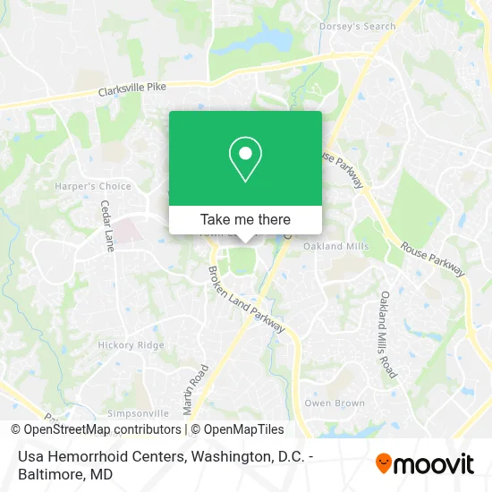 Usa Hemorrhoid Centers map