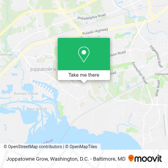 Joppatowne Grow map