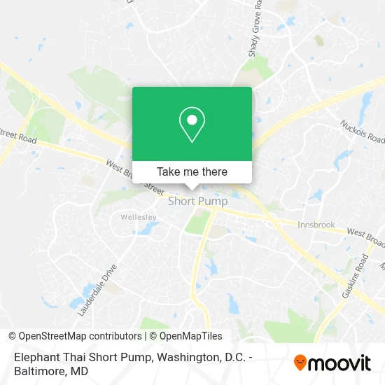 Elephant Thai Short Pump map