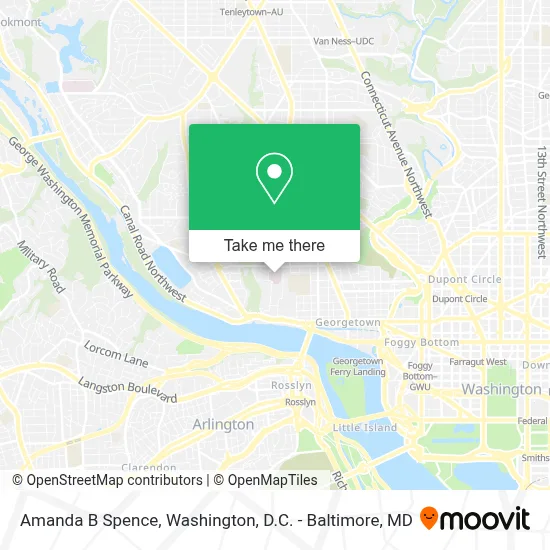 Amanda B Spence map