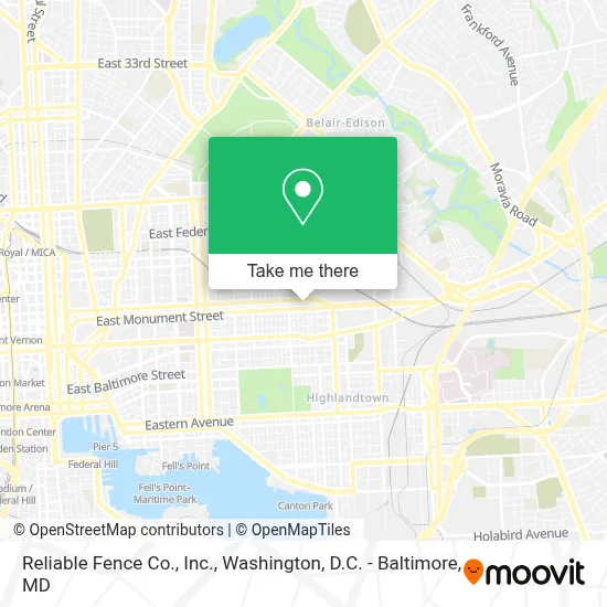 Reliable Fence Co., Inc. map