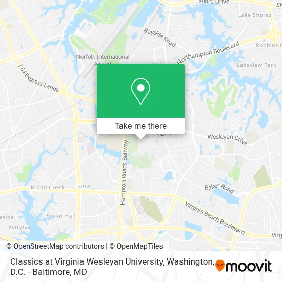 Classics at Virginia Wesleyan University map