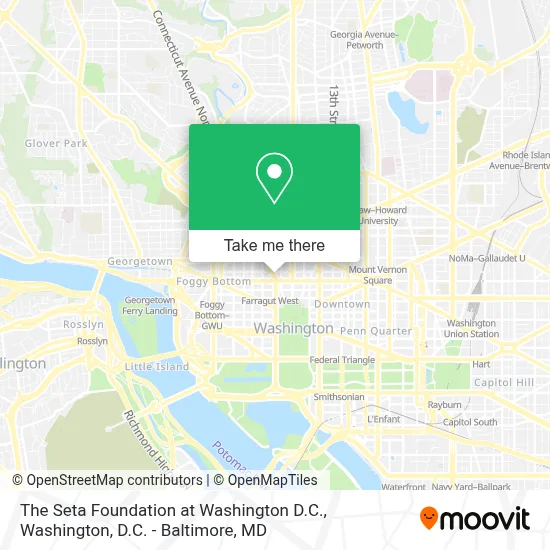 The Seta Foundation at Washington D.C. map
