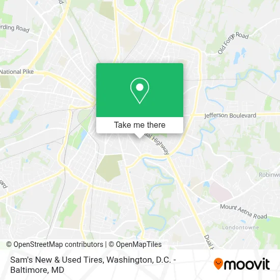 Sam's New & Used Tires map