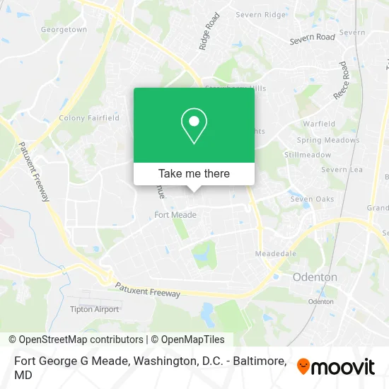 Fort George G Meade map