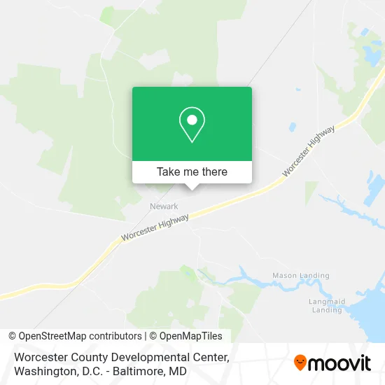 Worcester County Developmental Center map
