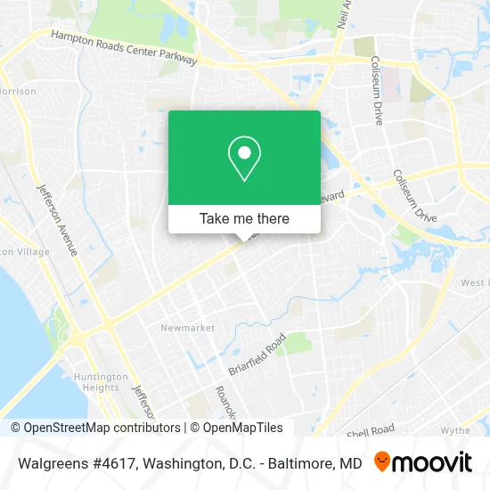 Walgreens #4617 map