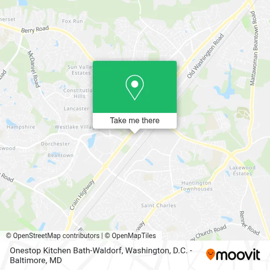 Onestop Kitchen Bath-Waldorf map
