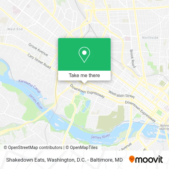 Shakedown Eats map