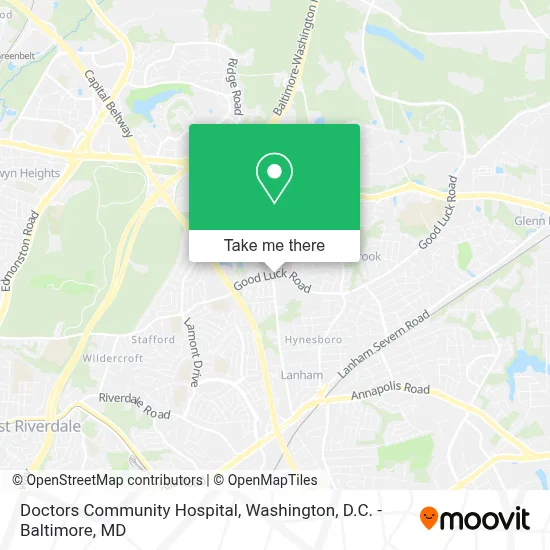 Doctors Community Hospital map