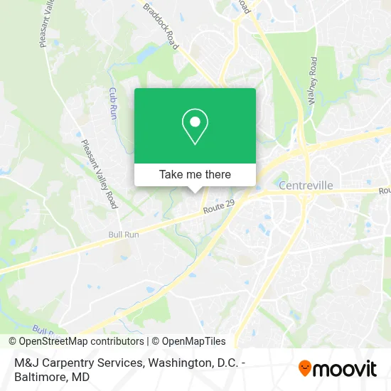 M&J Carpentry Services map