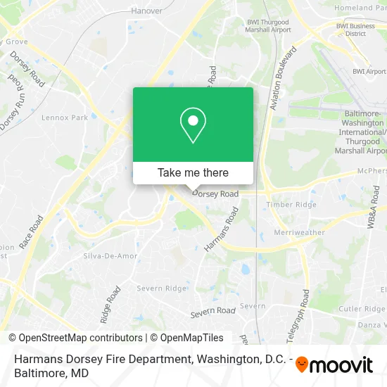Harmans Dorsey Fire Department map