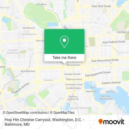 Hop Hin Chinese Carryout map