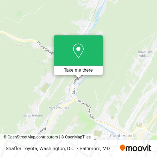 Shaffer Toyota map