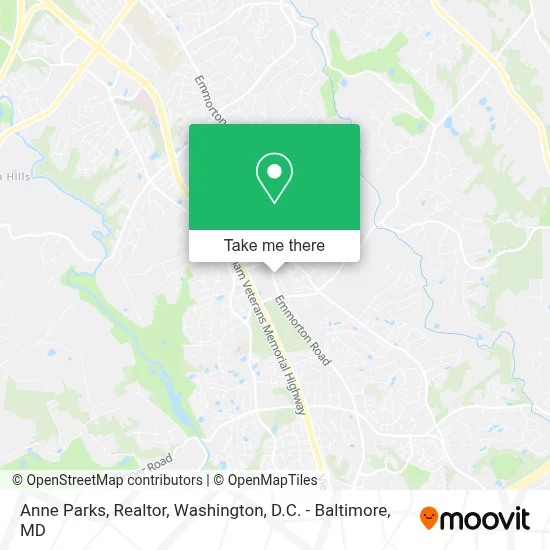 Anne Parks, Realtor map