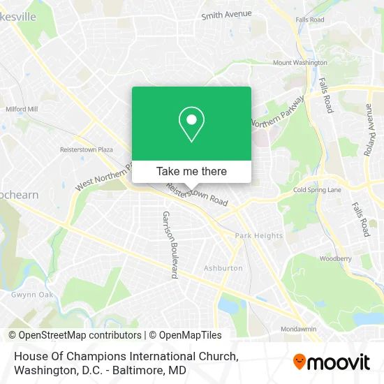 House Of Champions International Church map
