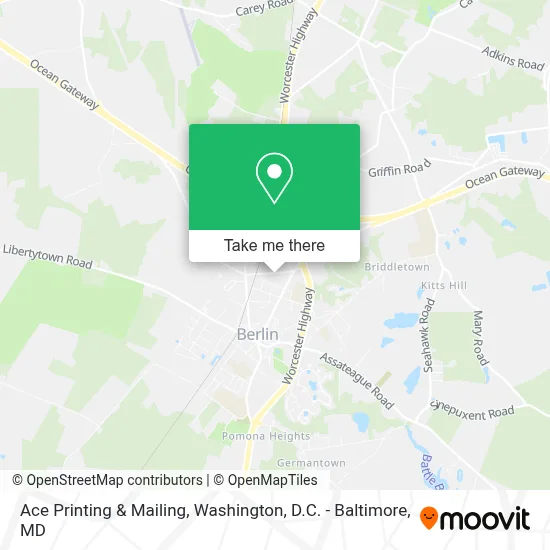 Ace Printing & Mailing map